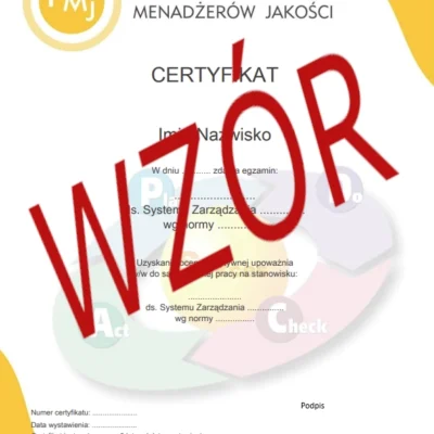 Certyfikat ze szkolenia online