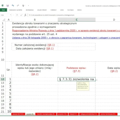 Ewidencja obrotu towarami podwójnego zastosowania (dual use)